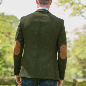 A Harris Tweed Sakko Green Herringbone