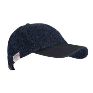 Harris Tweed Brungton Baseballkappe Mitternachtsblau