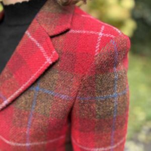 Harris Tweed Damenjacke Claire Rot Karo