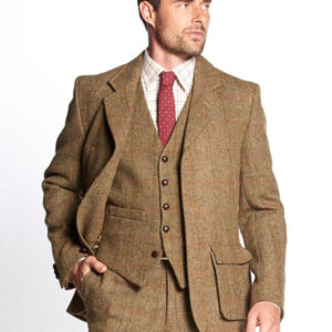 Harris Tweed Sakko, Callum Utility Jacket - Mustard