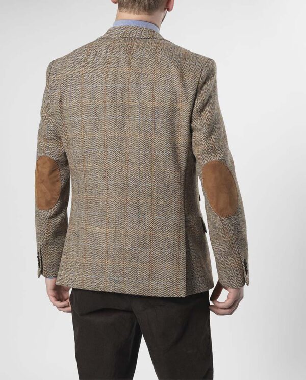 Harris Tweed Sakko ''London'' In Sand Herringbone