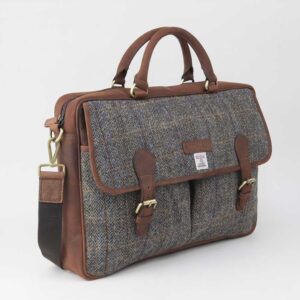 Brown Harris Tweed Briefcase