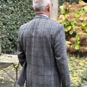 Harris Tweed Sakko ''London'' In Anthra Check