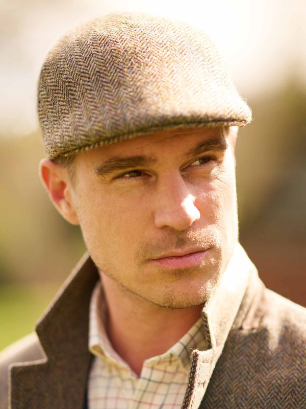 Harris Tweed Mütze "Henry Cap" In Country Herringbone