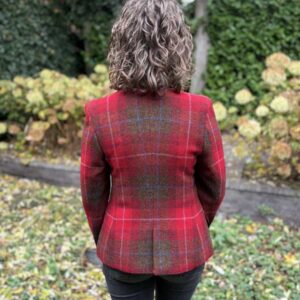 Harris Tweed Damenjacke Claire Rot Karo