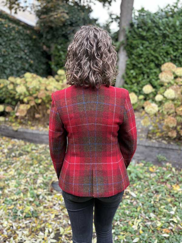 Harris Tweed Damenjacke Claire Rot Karo