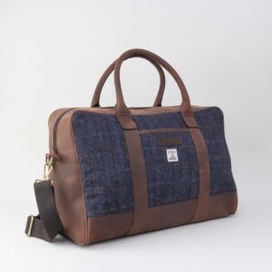 Blue Harris Tweed Holdall
