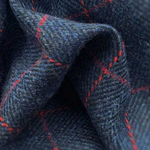 Harris Tweed Sakko ''London'' In Red Overcheck