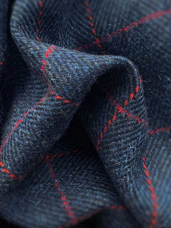 Harris Tweed Sakko ''London'' In Red Overcheck