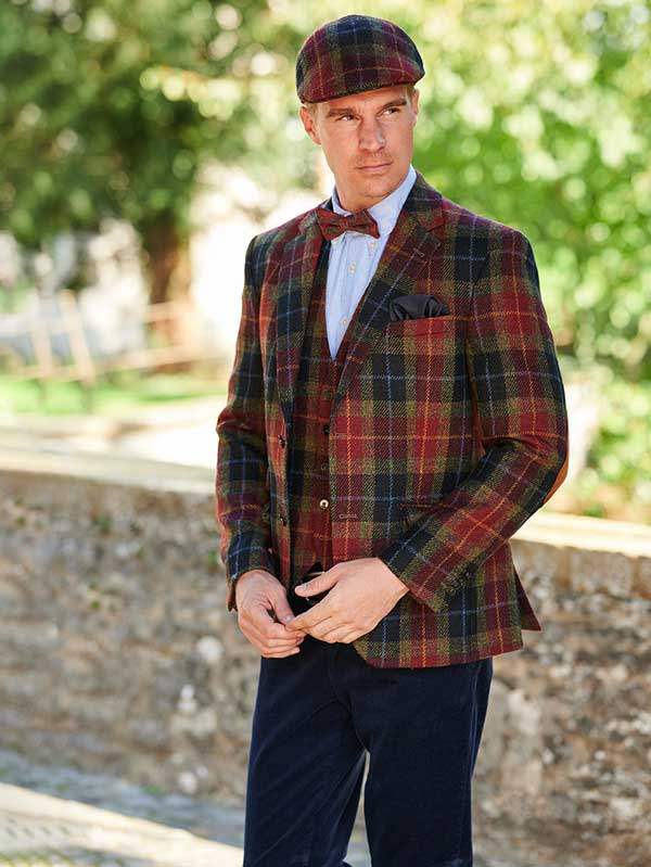 Harris Tweed Sakko ''London'' In Check Of Island