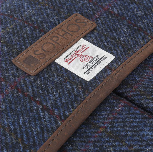 Blue Harris Tweed Briefcase