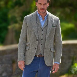 Harris Tweed Sakko ''London'' In Multigreen