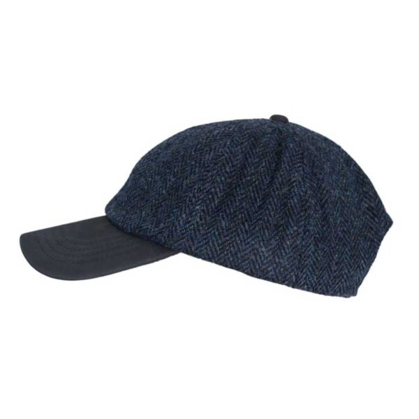 Harris Tweed Brungton Baseballkappe Mitternachtsblau