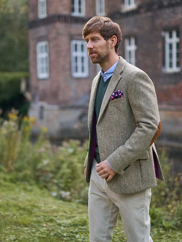 Harris Tweed Sakko ''London'' In Multigreen