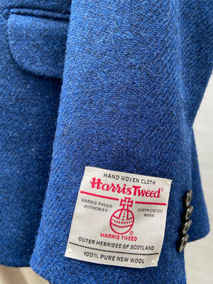 Harris Tweed Sakko ''London'' In Blue Twill
