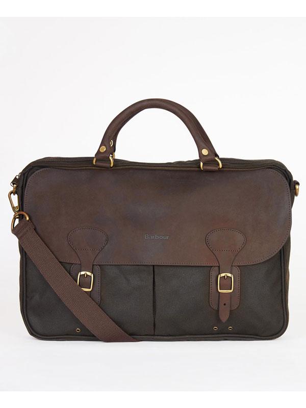 Barbour Aktentasche Wax Leather Briefcase Olive