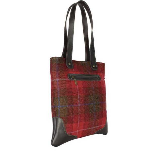 Otley Tote Harris Tweed Handtasche - Rot kariert