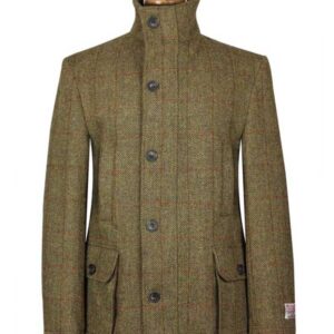 Harris Tweed Field Coat, Boyd Coat - Mustard
