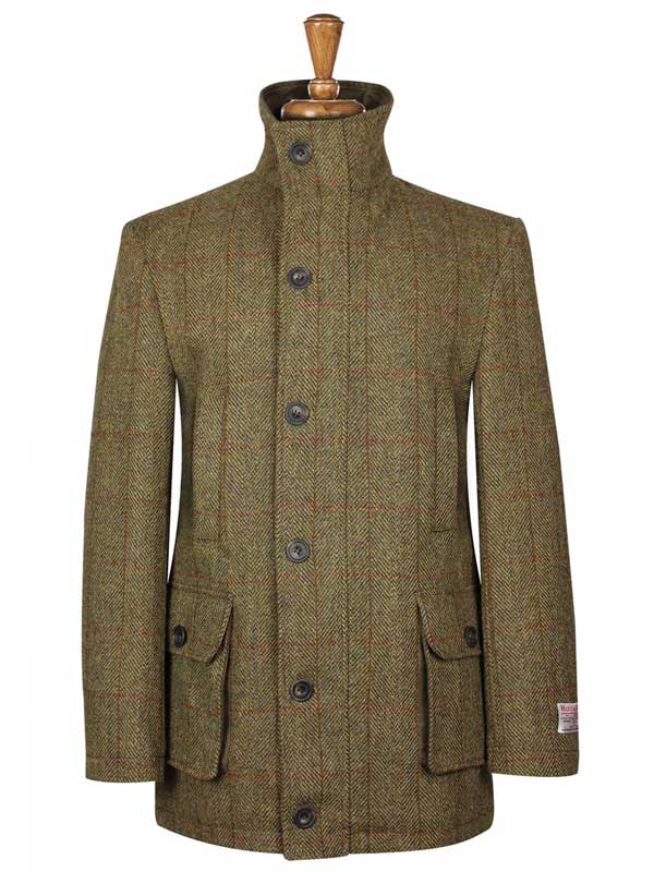 Harris Tweed Field Coat, Boyd Coat - Mustard