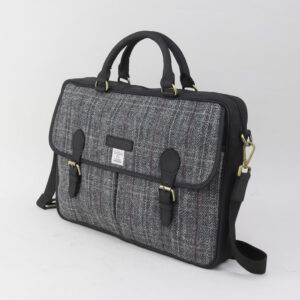 Grey Harris Tweed Briefcase