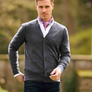 Herren Merino-Strickjacke ''The Cardigan'' In Charcoal