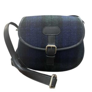 Harris Tweed Rowan Satteltasche Black Watch