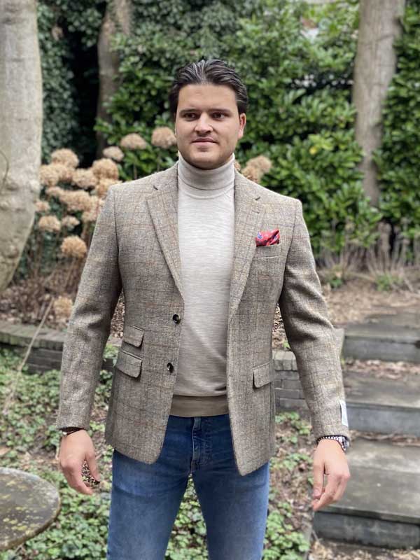 Harris Tweed Sakko Duke's Forest Im Walnut Check