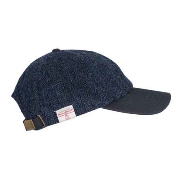 Harris Tweed Brungton Baseballkappe Mitternachtsblau