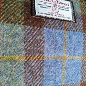 Harris Tweed Shire Henkeltasche – Grün-Blau Kariert