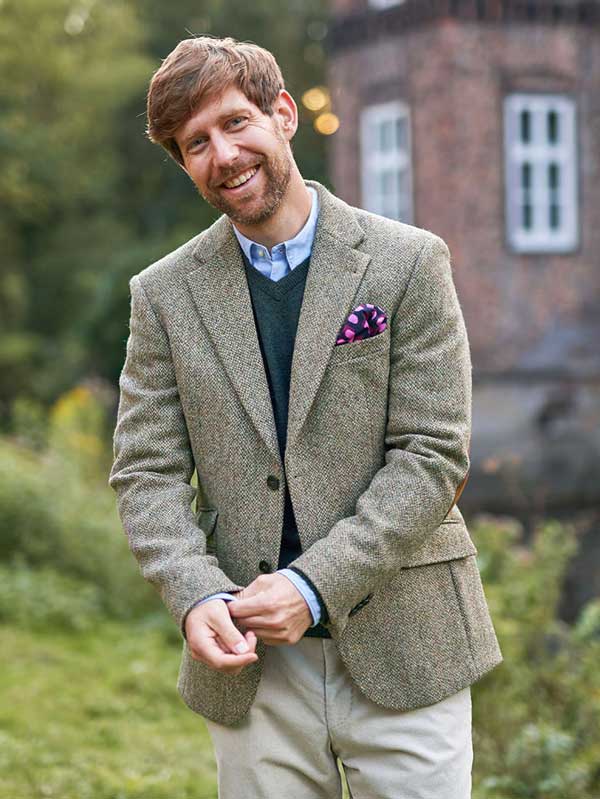 Harris Tweed Sakko ''London'' In Multigreen