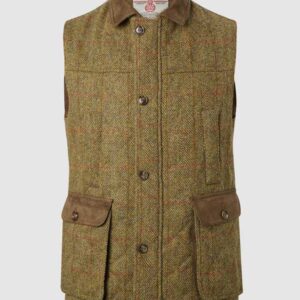 Harris Tweed Gilet, Bodywarmer MUSTARD