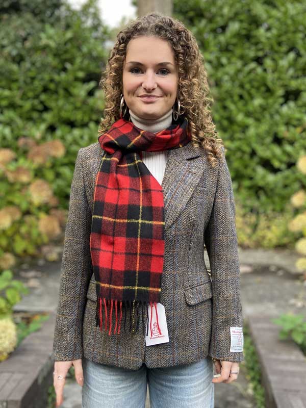Harris Tweed Blazer in Green-Blue Herringbone