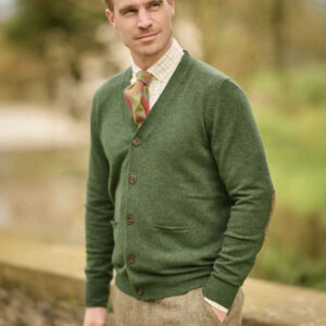 Herren Merino-Strickjacke ''The Cardigan'' In Racing Green