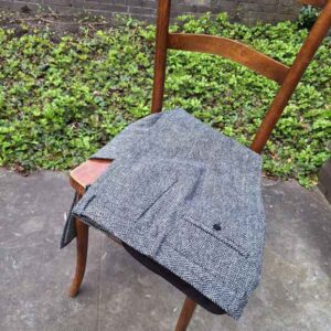 Harris Tweed Hose ''Mr. Miller " Im Black Herringbone