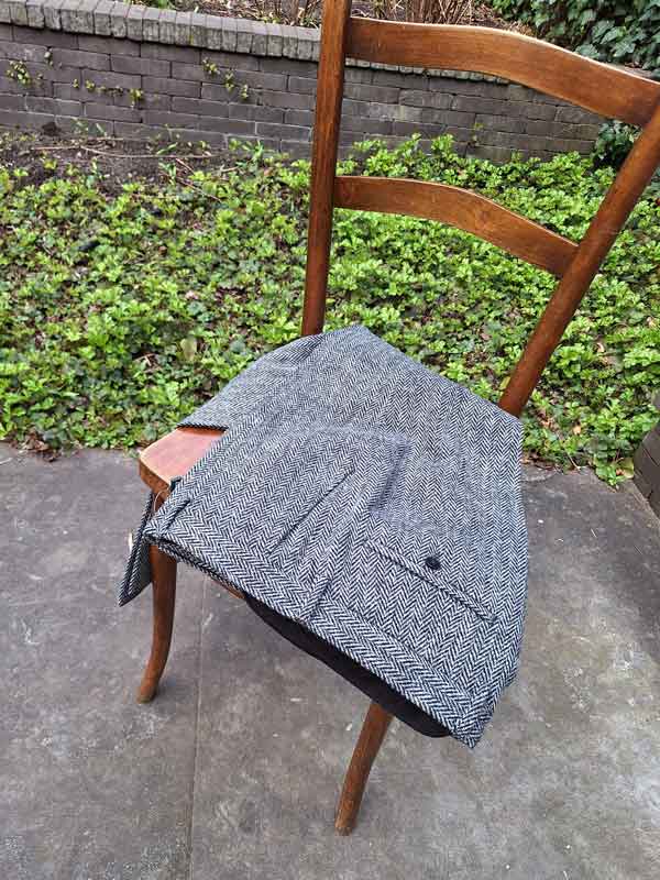 Harris Tweed Hose ''Mr. Miller " Im Black Herringbone