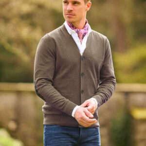 Herren Merino-Strickjacke ''The Cardigan'' In Nutmeg