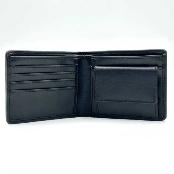 Harris Tweed Bifold Münzgeldbörse in Anthrazit