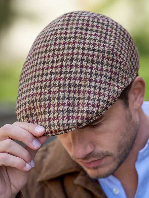 Schiebermütze "Henry Cap" Aus Original Harris Tweed In "Country Houndstooth"