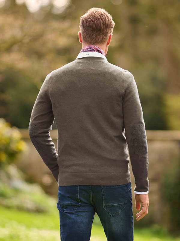 Herren Merino-Strickjacke ''The Cardigan'' In Nutmeg