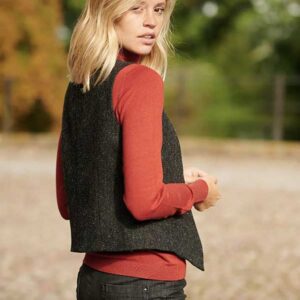 Harris Tweed Damen Weste in Antrazit