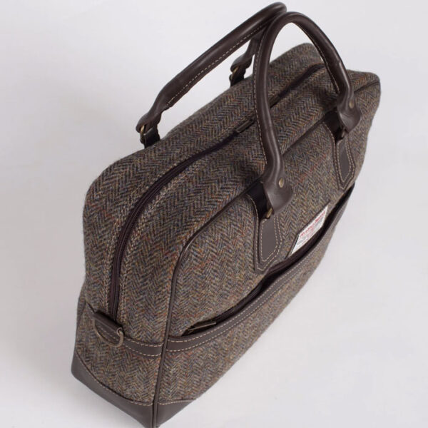 Arran Briefcase Tweed Brown