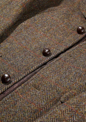 Harris Tweed Sakko, Callum Utility Jacket - Brown