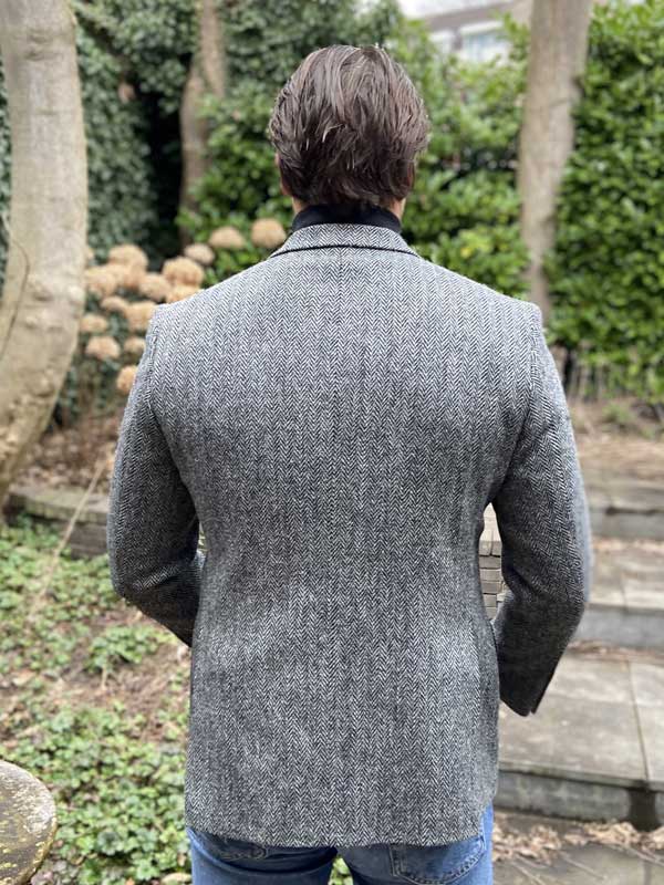 Harris Tweed Sakko DF 601 Grau Fishgrat