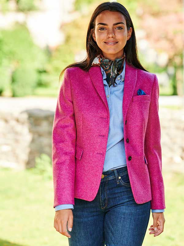 Harris Tweed Blazer ''Ladiesclub'' In Pink