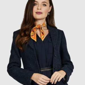 Harris Tweed Jacket Tammy Navy Herringbone