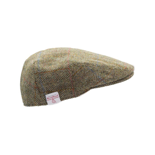Flat Cap 630 Harris Tweed Groen overruit