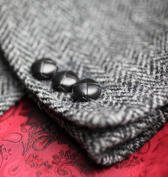 Harris Tweed Sakko, Callum Utility Jacket - Charcoal