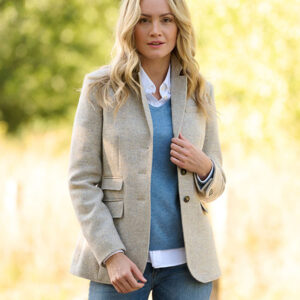 Harris Tweed Blazer ”Carola” in Cream Tweed