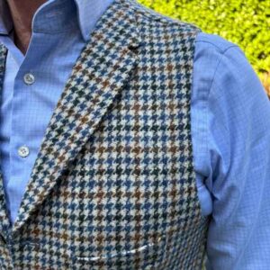 Harris Tweed Weste ''Wales'' In Cream Cocktail