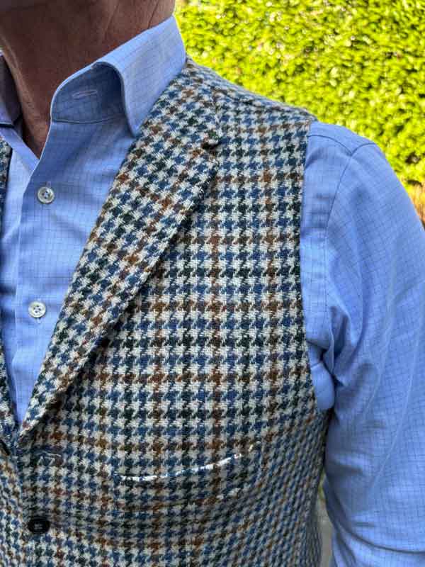 Harris Tweed Weste ''Wales'' In Cream Cocktail